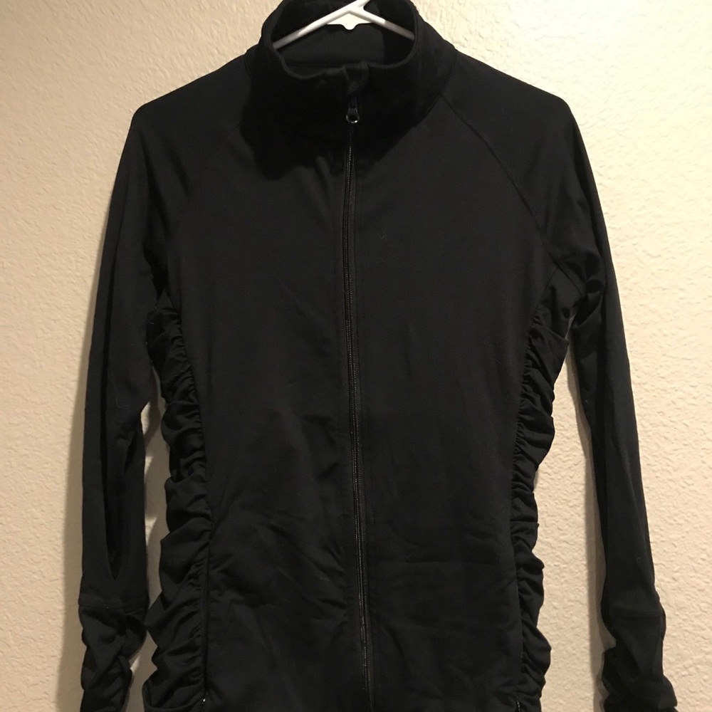 Kiava Black Athletic Zip-Up Jacket